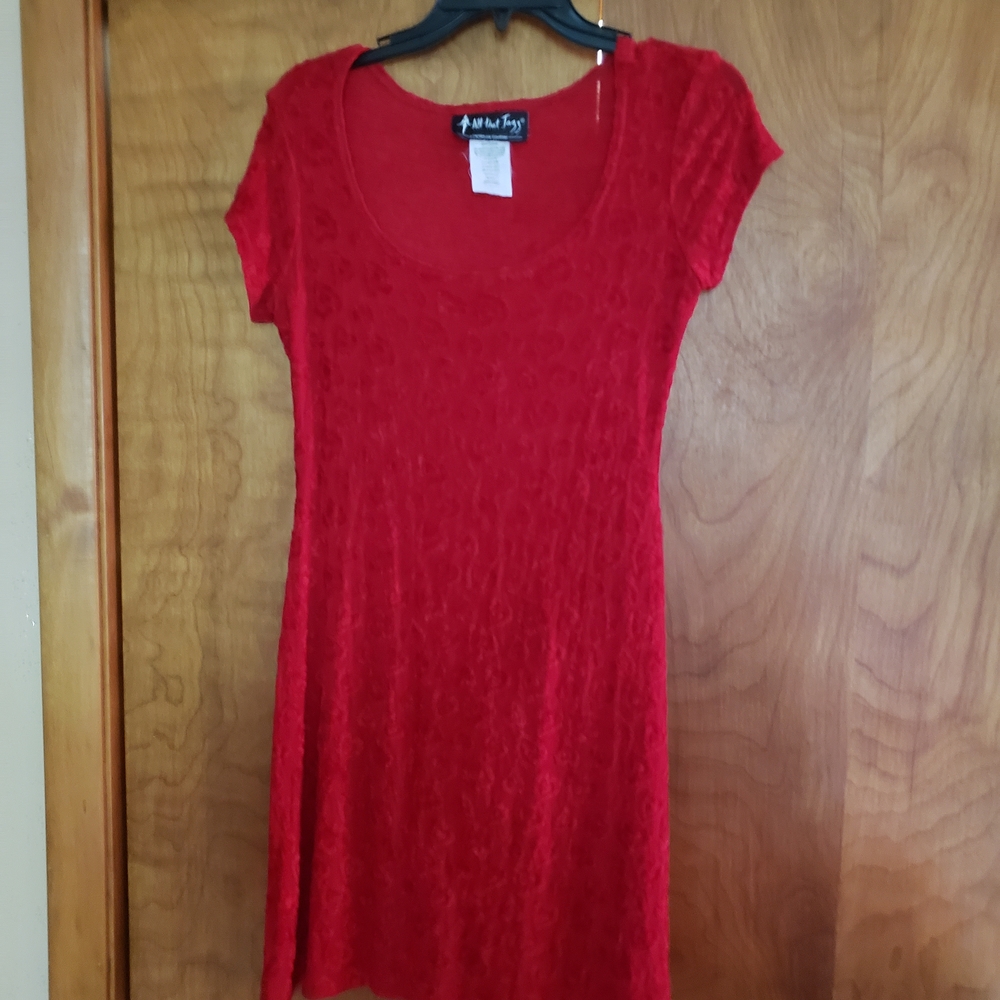 All that Jazz Vibrant Red Mini Dress